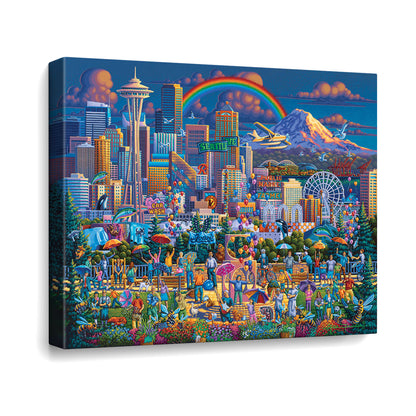 I Love Seattle Canvas Gallery Wrap
