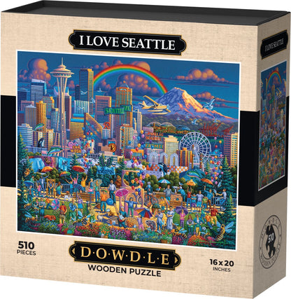 I Love Seattle - Wooden Puzzle