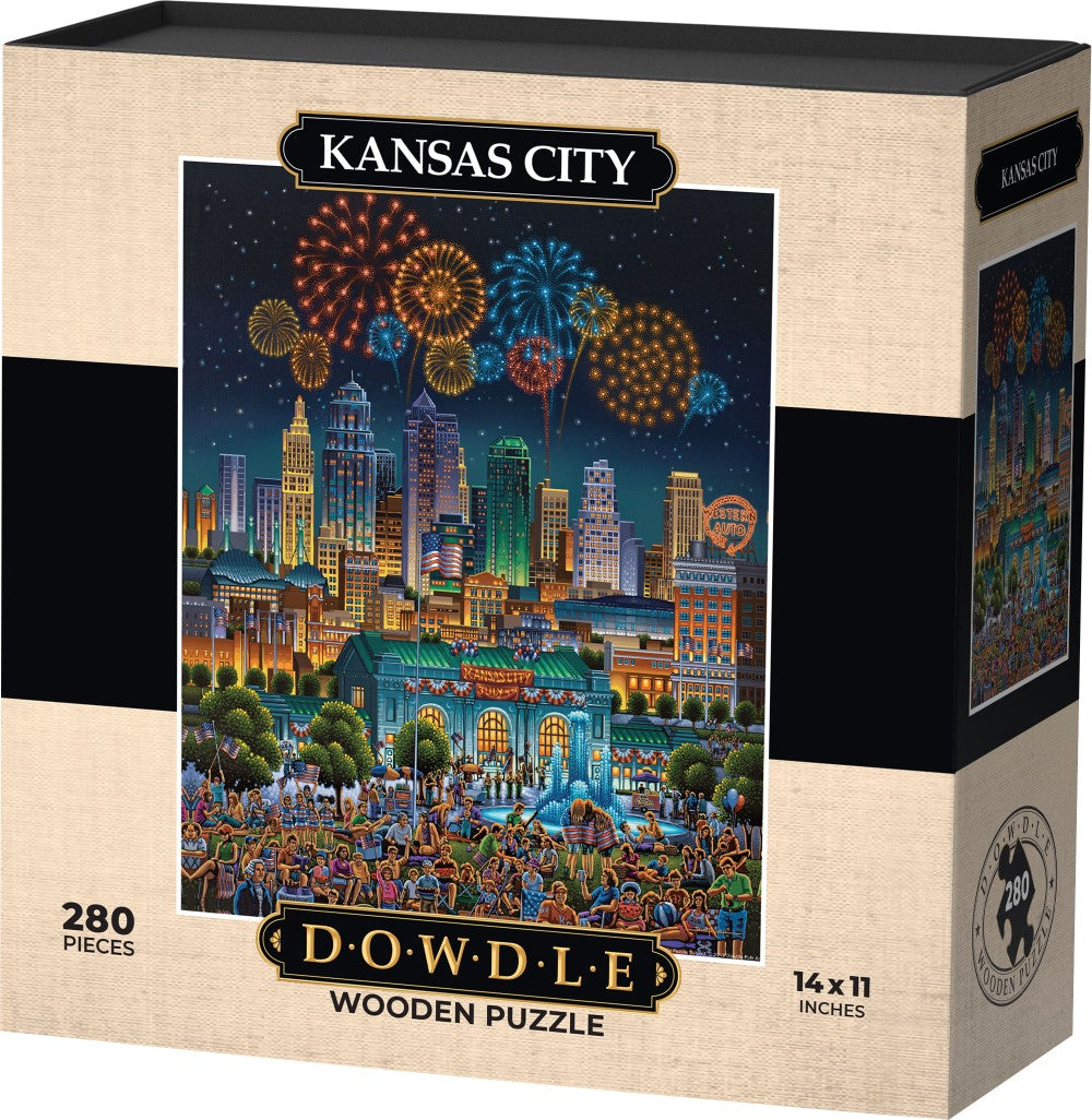 Kansas City - Wooden Puzzle | Dowdle Folk Art – Boardwalk Puzzles