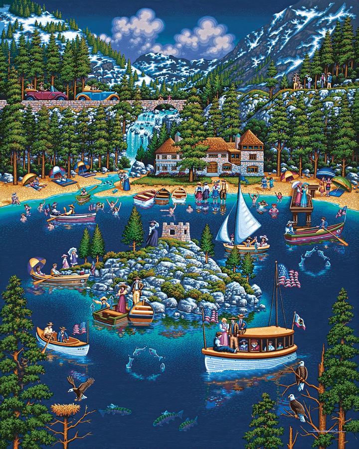 Lake Tahoe - Mini Puzzle - 250 Piece