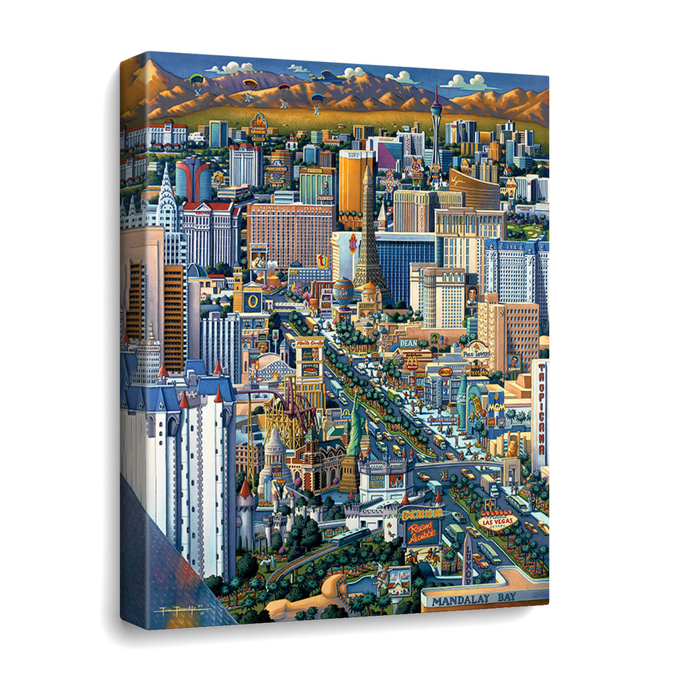 Las Vegas Strip Personal Puzzle - 210 Piece Boardwalk Puzzle Featuring Vegas Landmarks