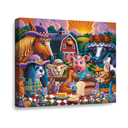 Little Red Hen Canvas Gallery Wrap