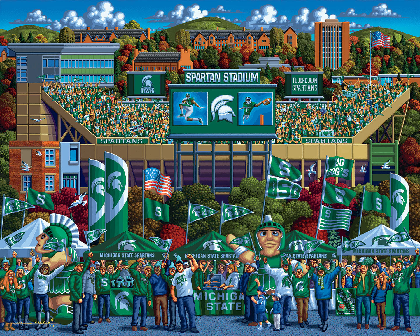 Michigan State Spartans Fine Art