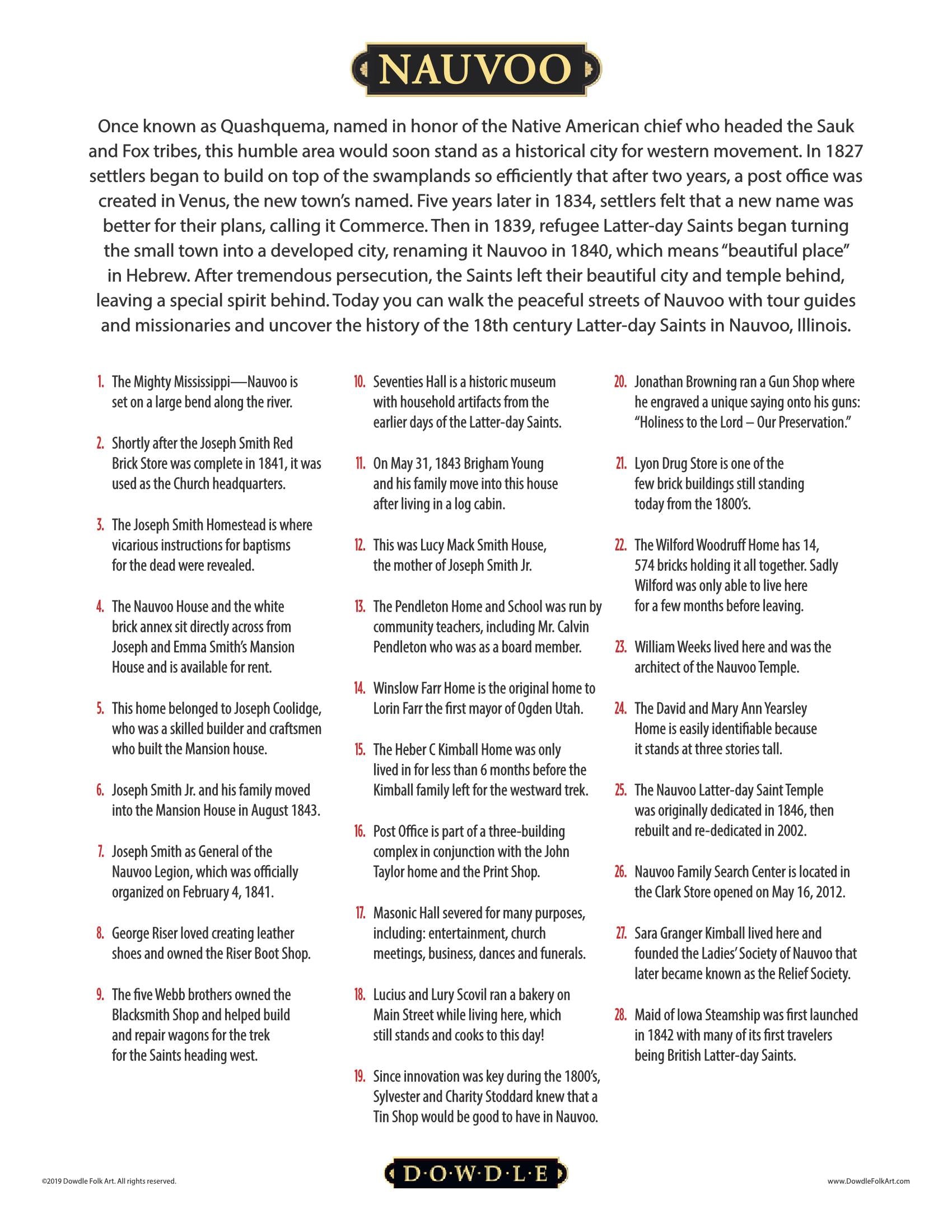 Nauvoo - Mini Puzzle - 250 Piece