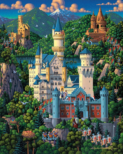Neuschwanstein Castle - Wooden Puzzle