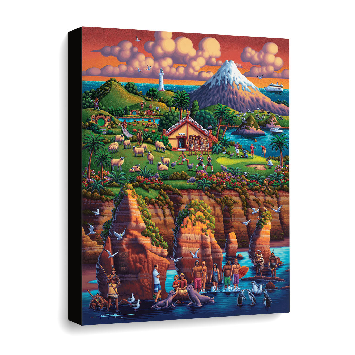 New Zealand North - Canvas Gallery Wrap