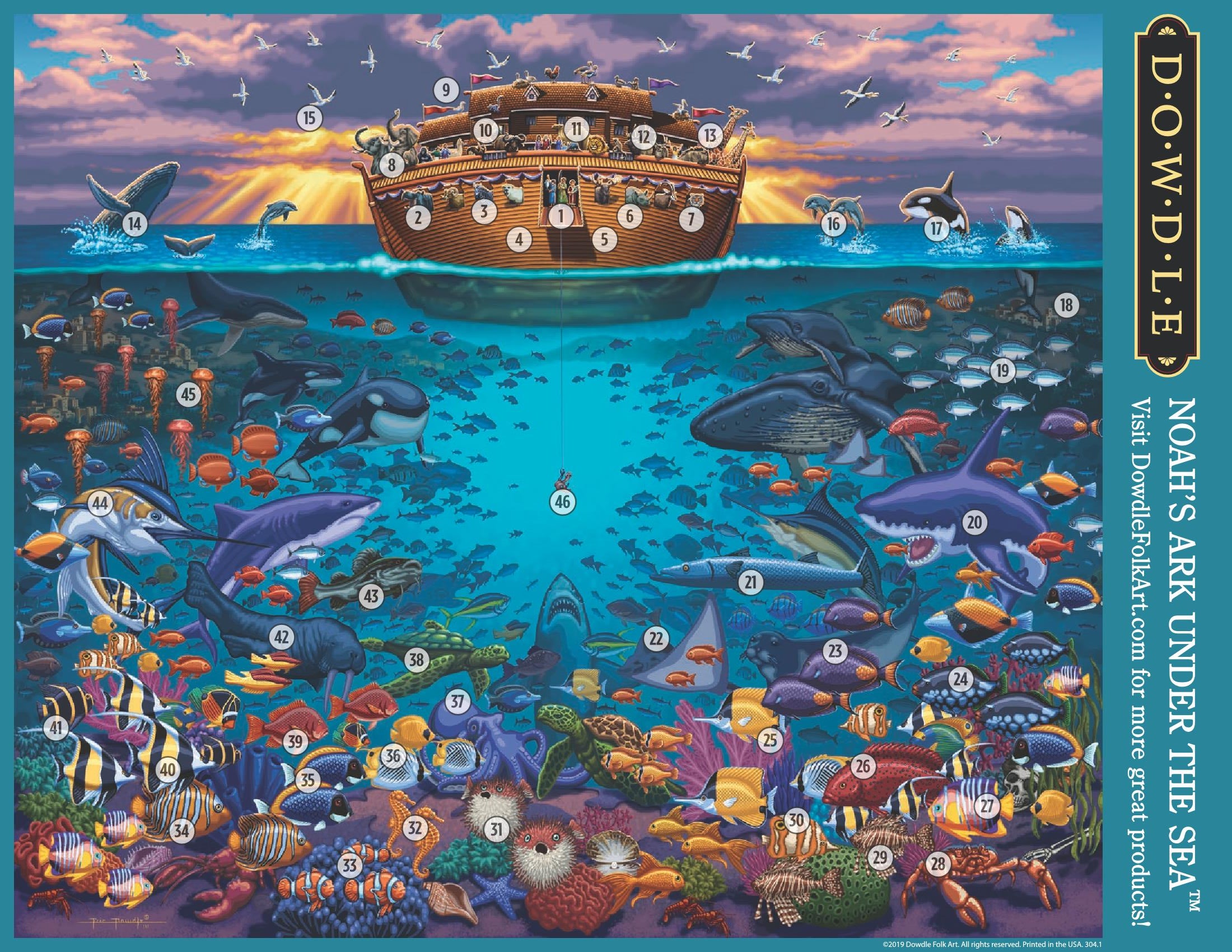 Noah's Ark Under the Sea - Canvas Gallery Wrap