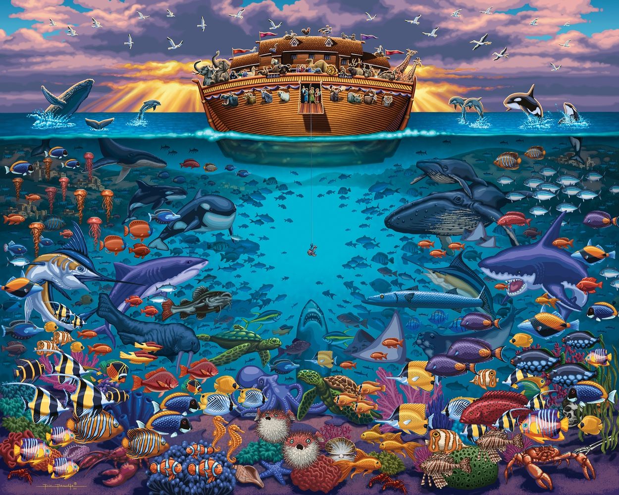 Noah's Ark Under the Sea | 210 Piece Personal Puzzle