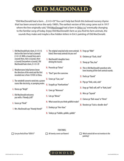 Old MacDonald Canvas Gallery Wrap