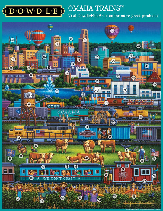 Omaha Trains Canvas Gallery Wrap