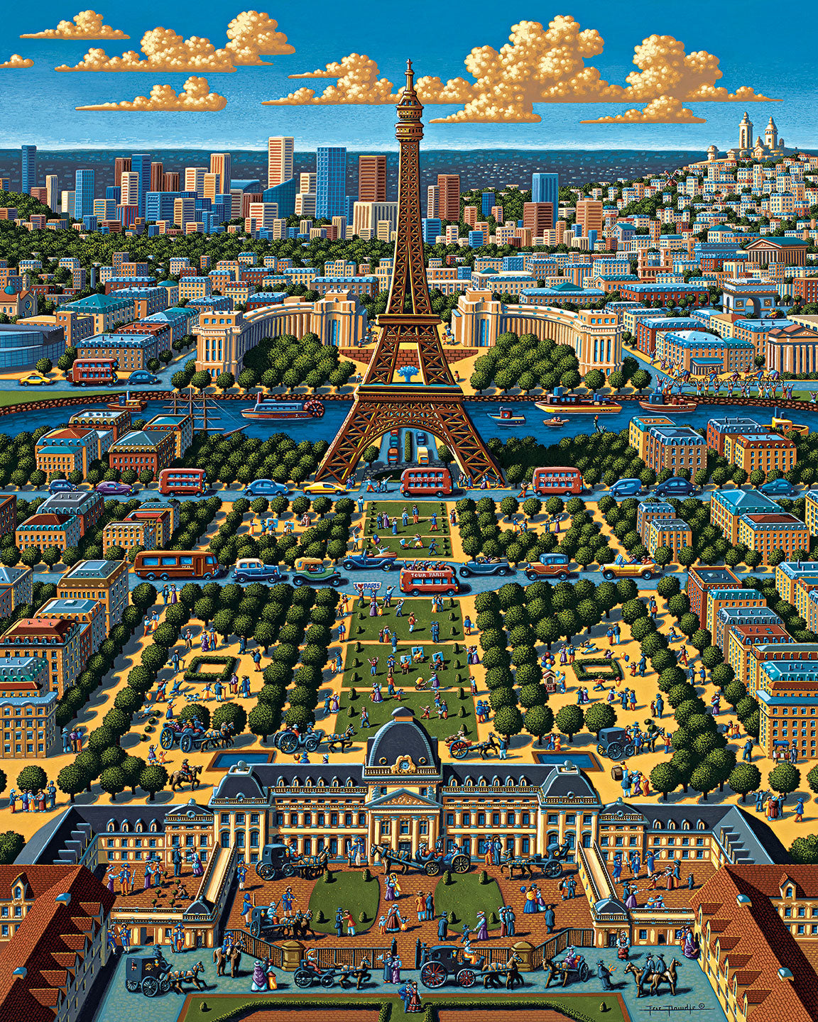 Paris - Fine Art | Dowdle Folk Art – Boardwalk Puzzles