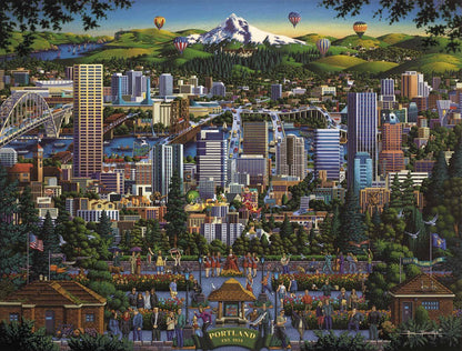 Portland City of Roses Canvas Gallery Wrap