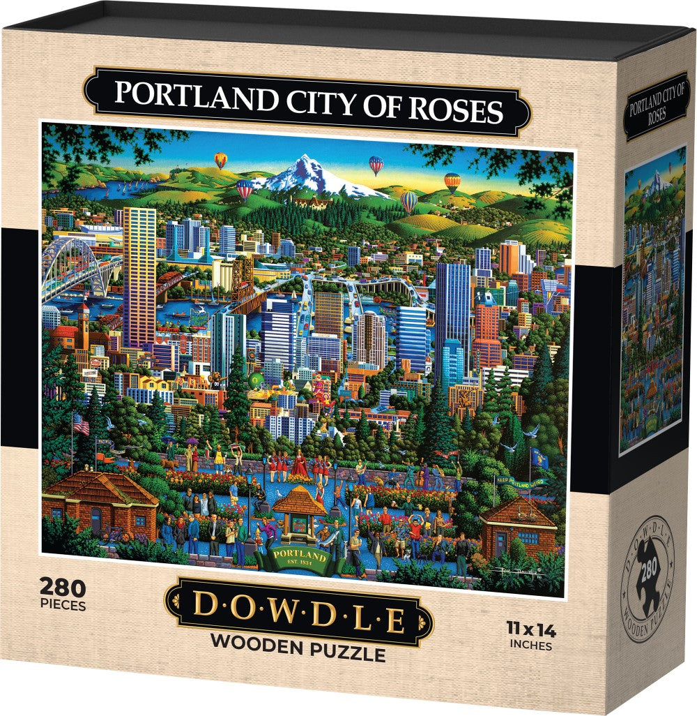 Portland City of Roses - Wooden Puzzle