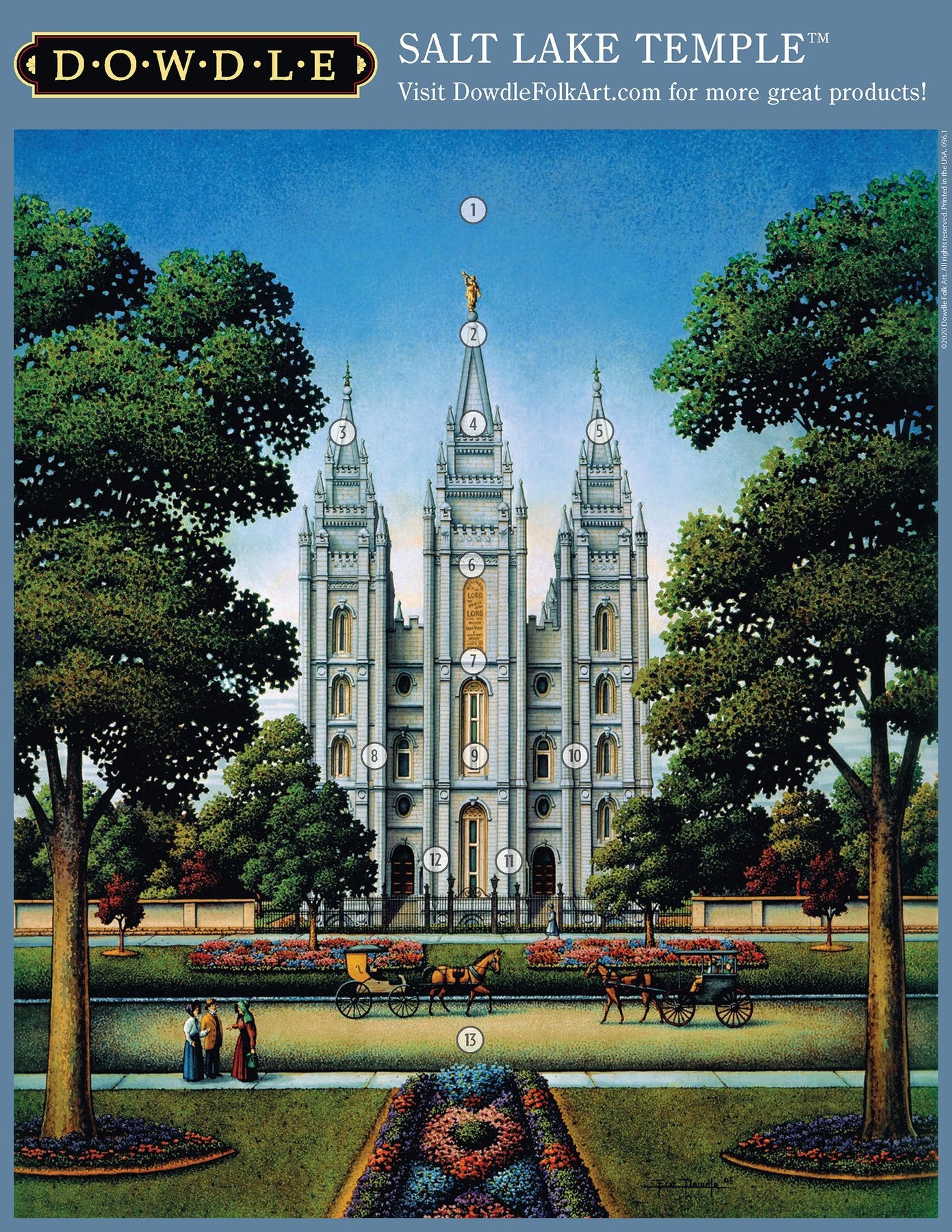 Salt Lake Temple - Mini Puzzle - 7x9 250 pc