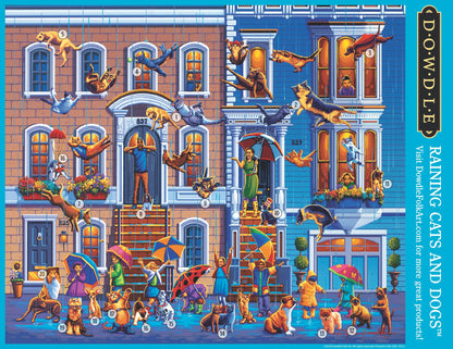 Raining Cats and Dogs Canvas Gallery Wrap