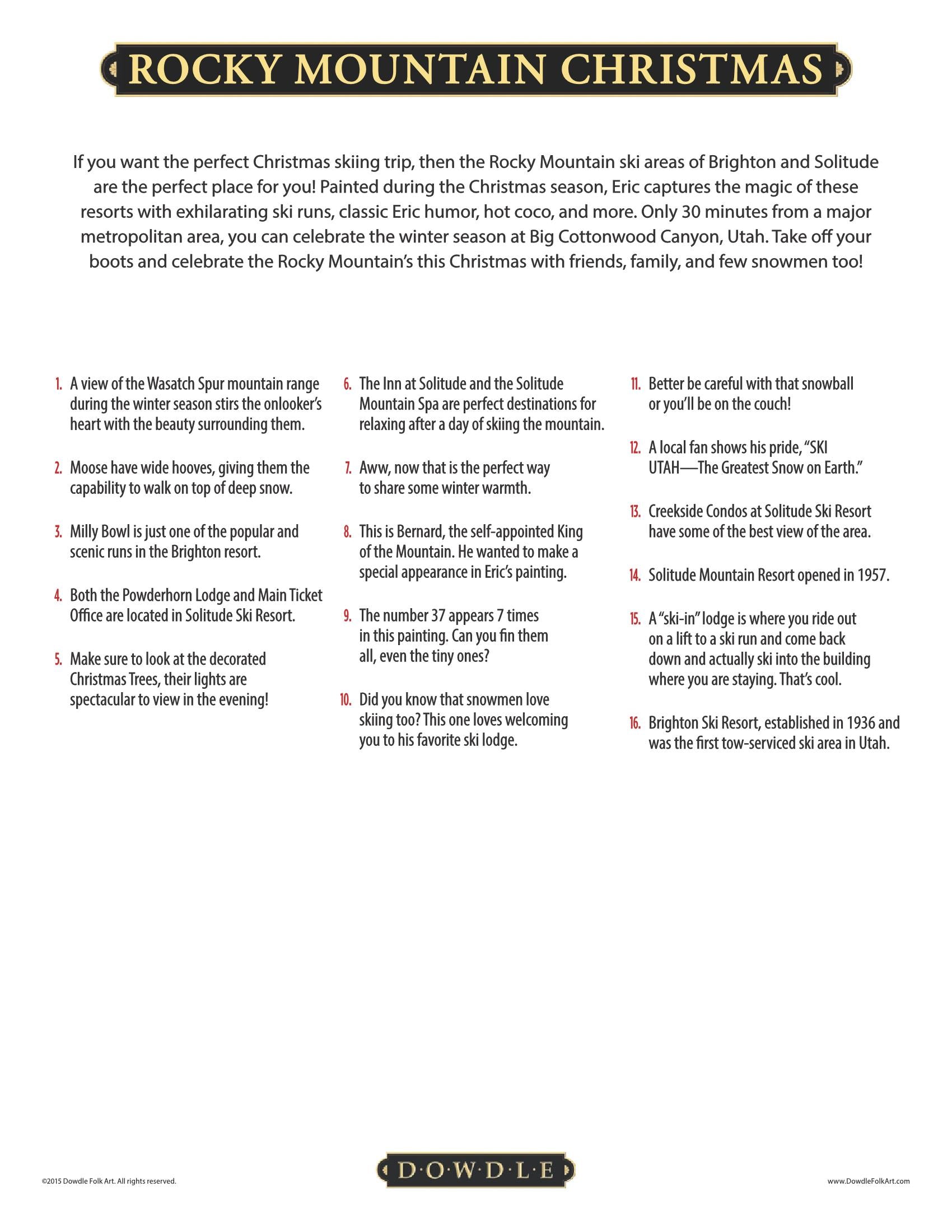 Rocky Mountain Christmas Canvas Gallery Wrap