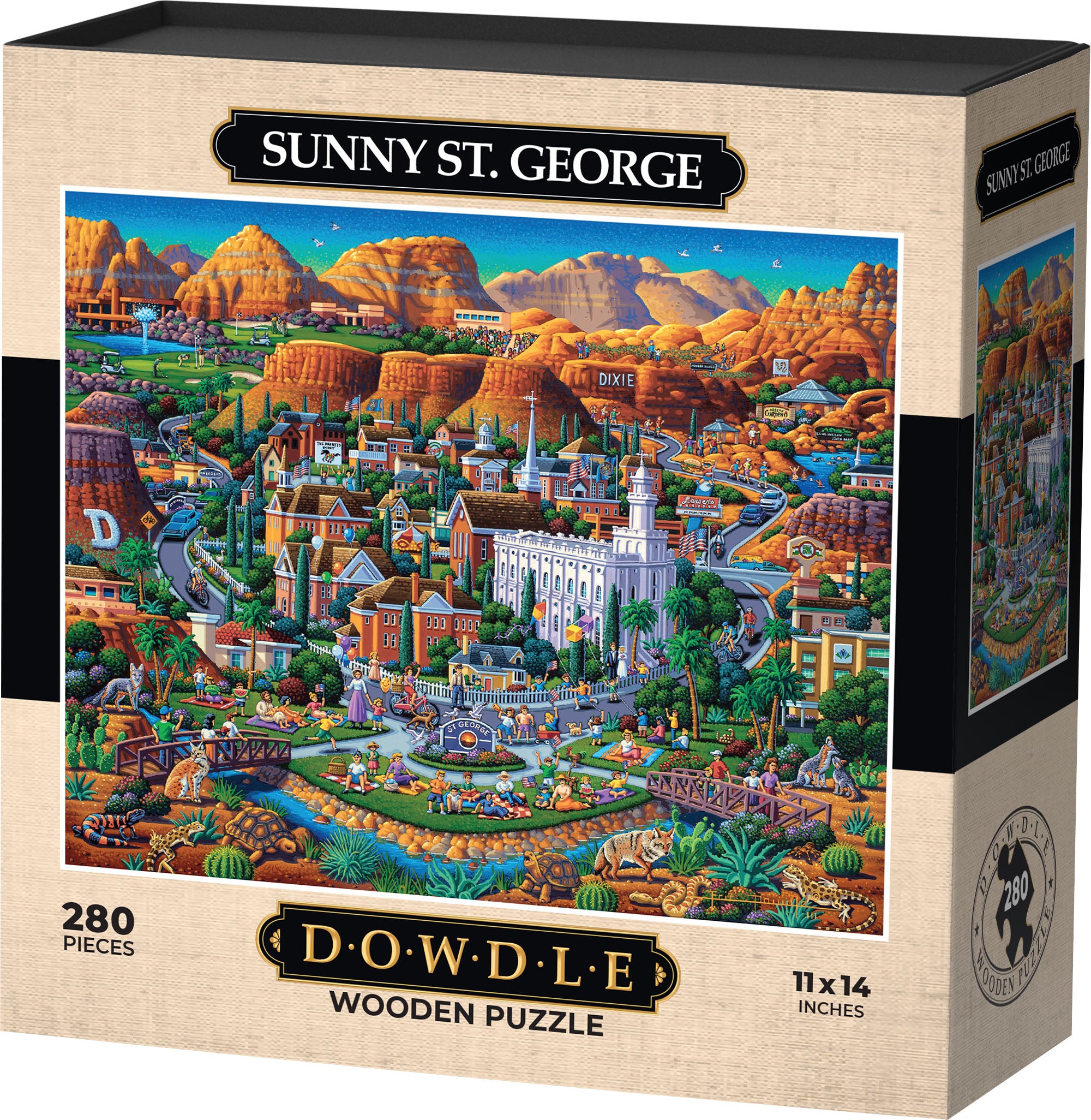 Sunny St. George - Wooden Puzzle | Dowdle Folk Art – Boardwalk Puzzles