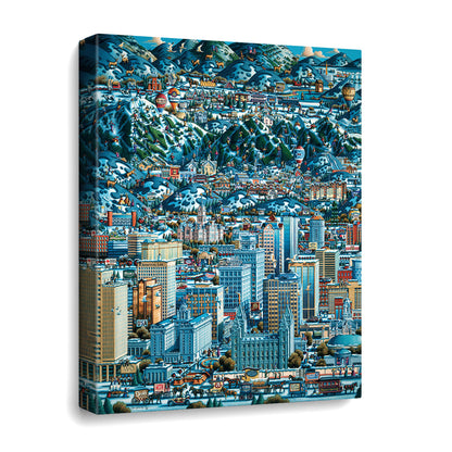 Salt Lake Winter Canvas Gallery Wrap