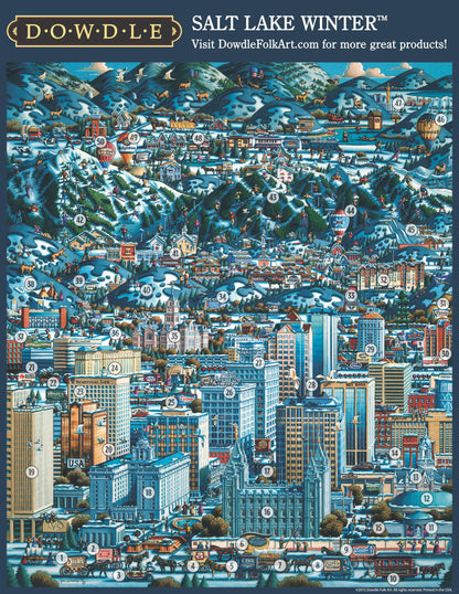 Salt Lake Winter Canvas Gallery Wrap