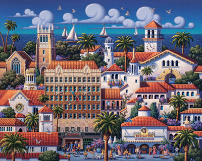 Santa Barbara Downtown | 210 Piece Personal Puzzle
