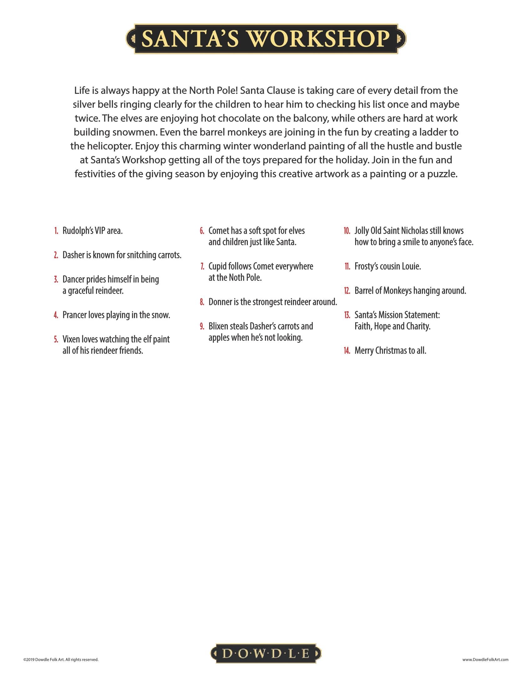 Santa's Workshop Canvas Gallery Wrap