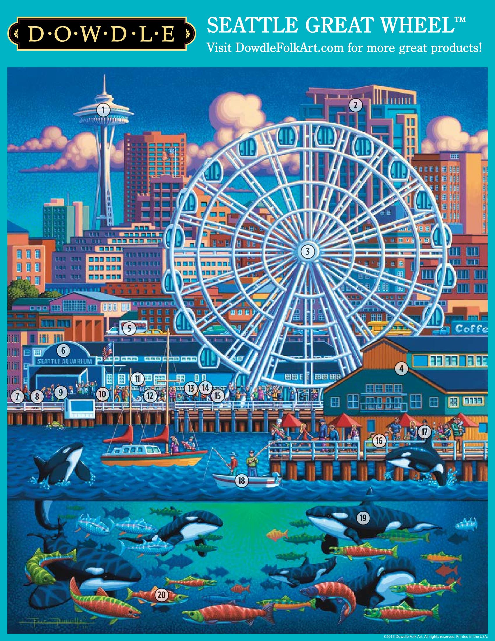 Seattle Great Wheel Canvas Gallery Wrap