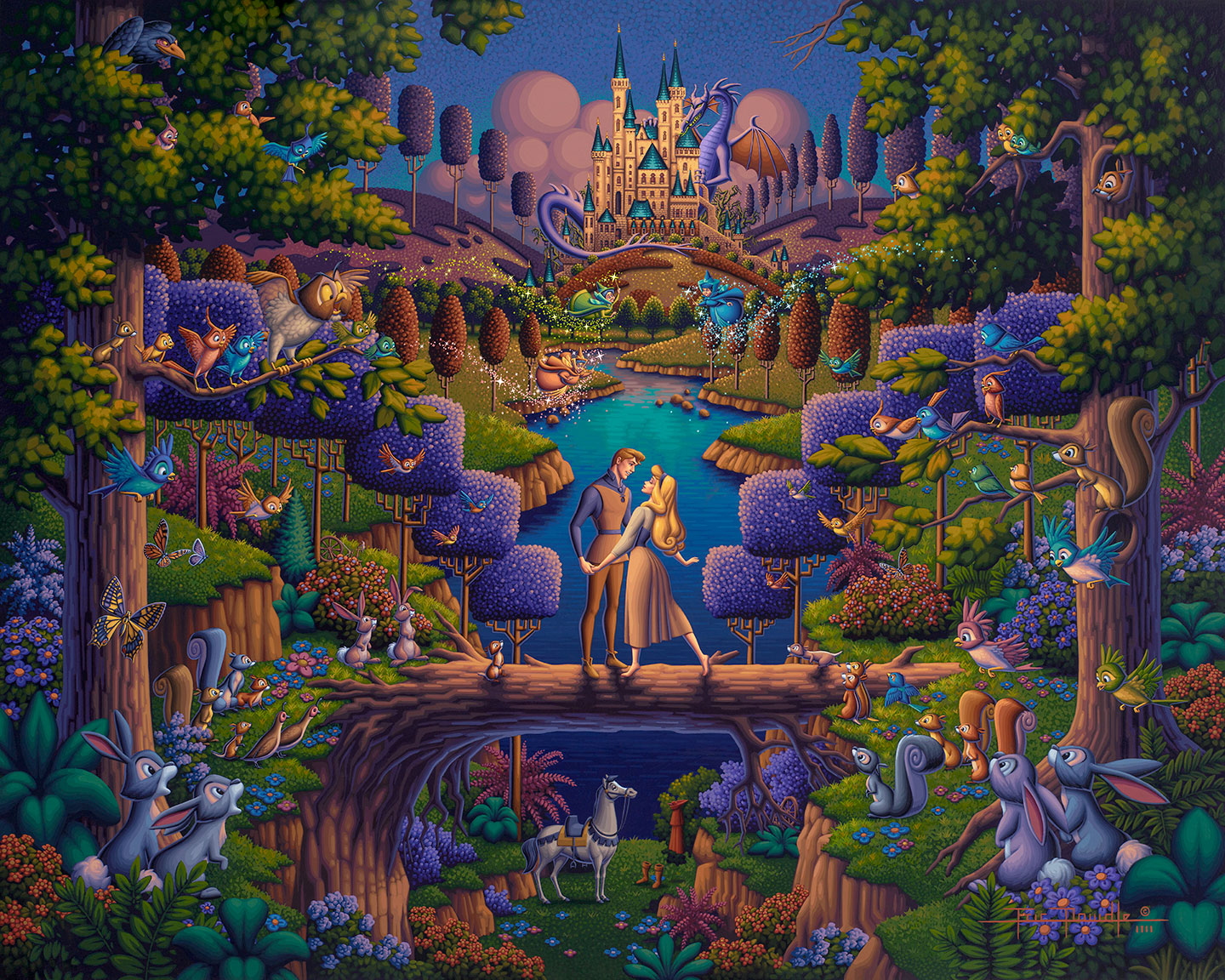 Thomas Kinkade Disney Beauty and hotsell the Beast Gallery Wrap