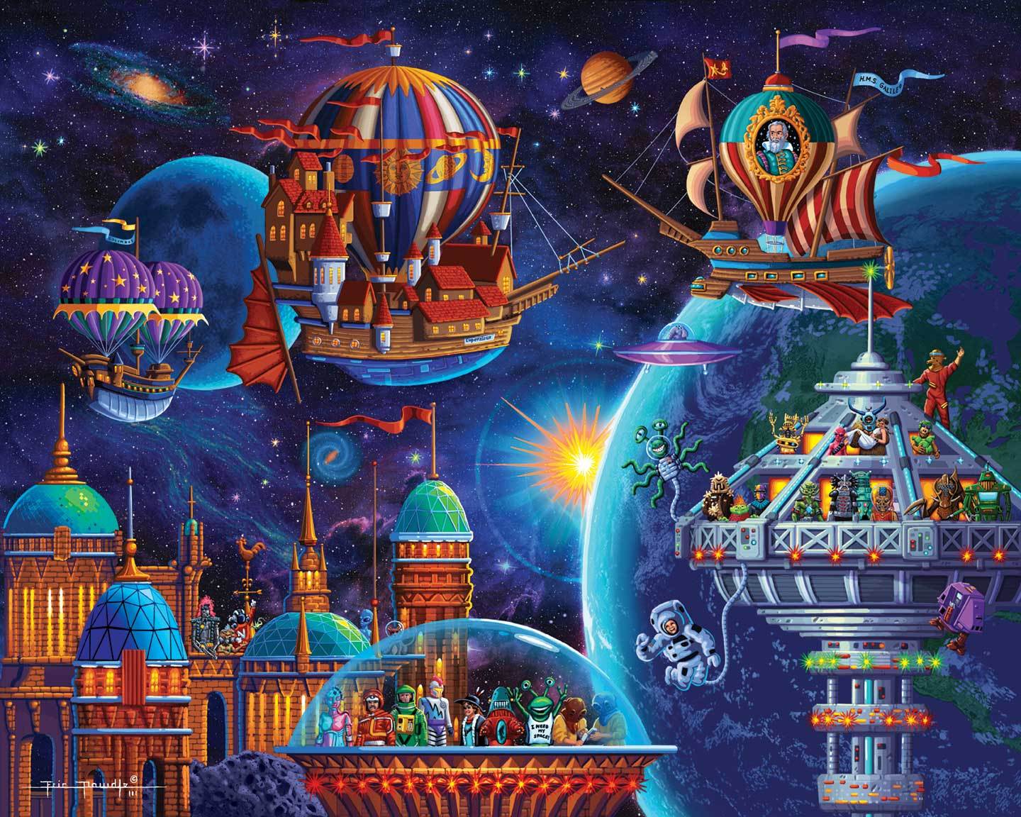 Space Adventure Canvas Gallery Wrap
