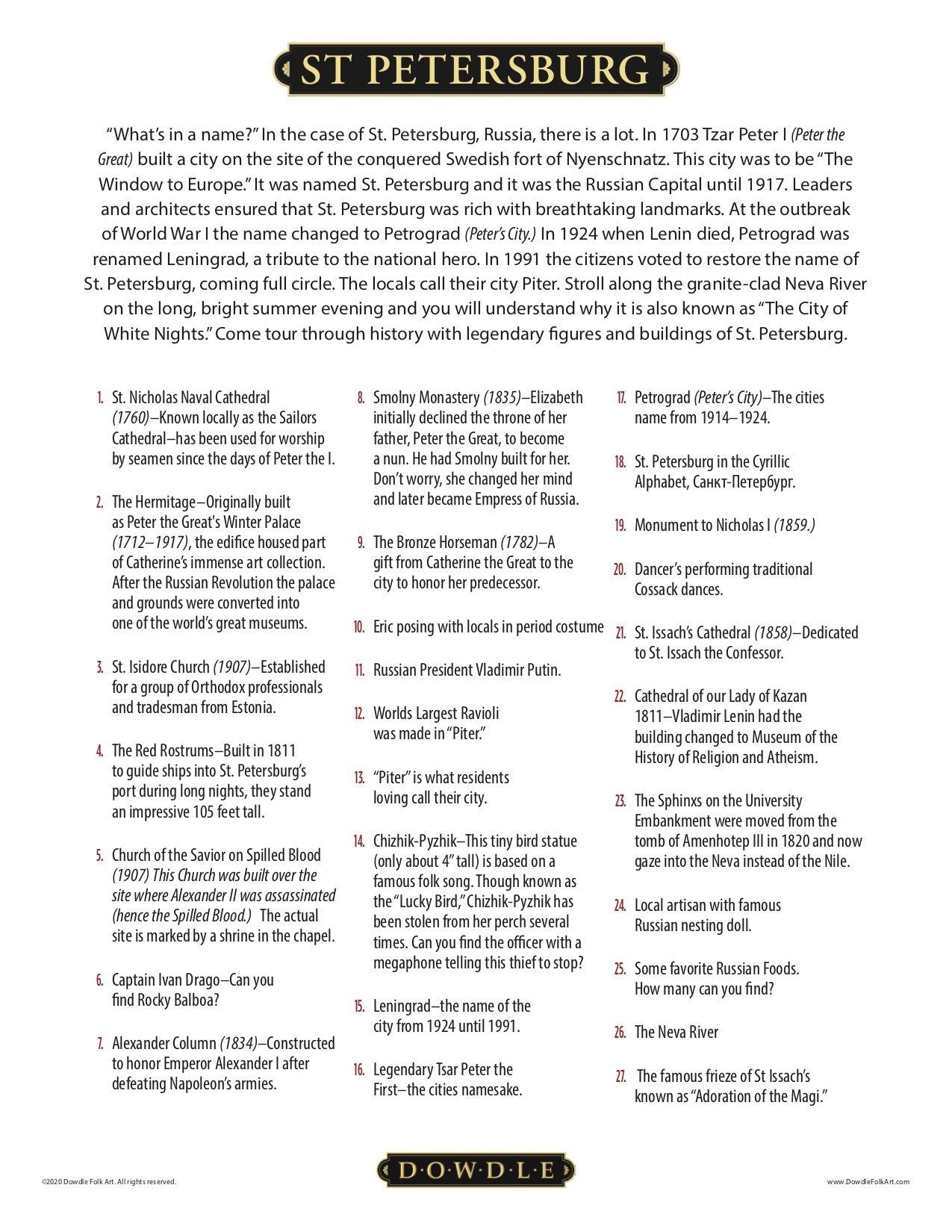 St. Petersburg Canvas Gallery Wrap