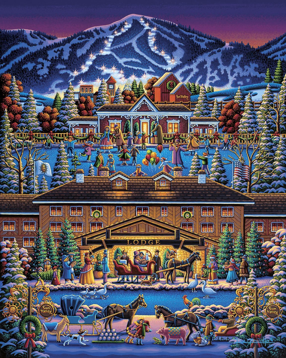 Sun Valley Holiday - Mini Puzzle - 250 Piece