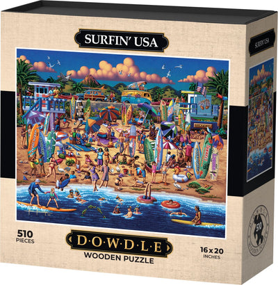 Surfin' USA - Wooden Puzzle