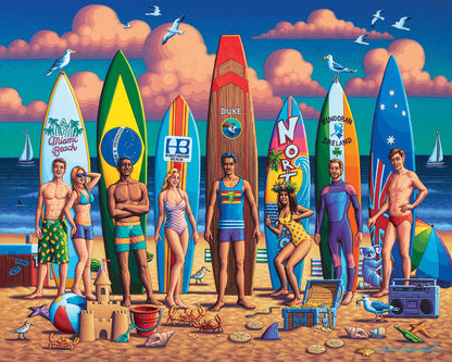 Surfing Around the World - Mini Puzzle - 250 Piece