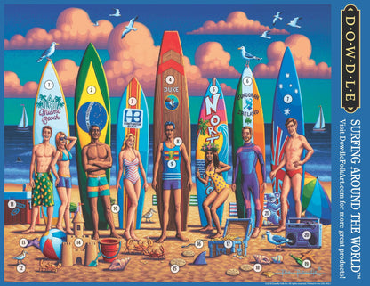 Surfing Around the World - Mini Puzzle - 250 Piece