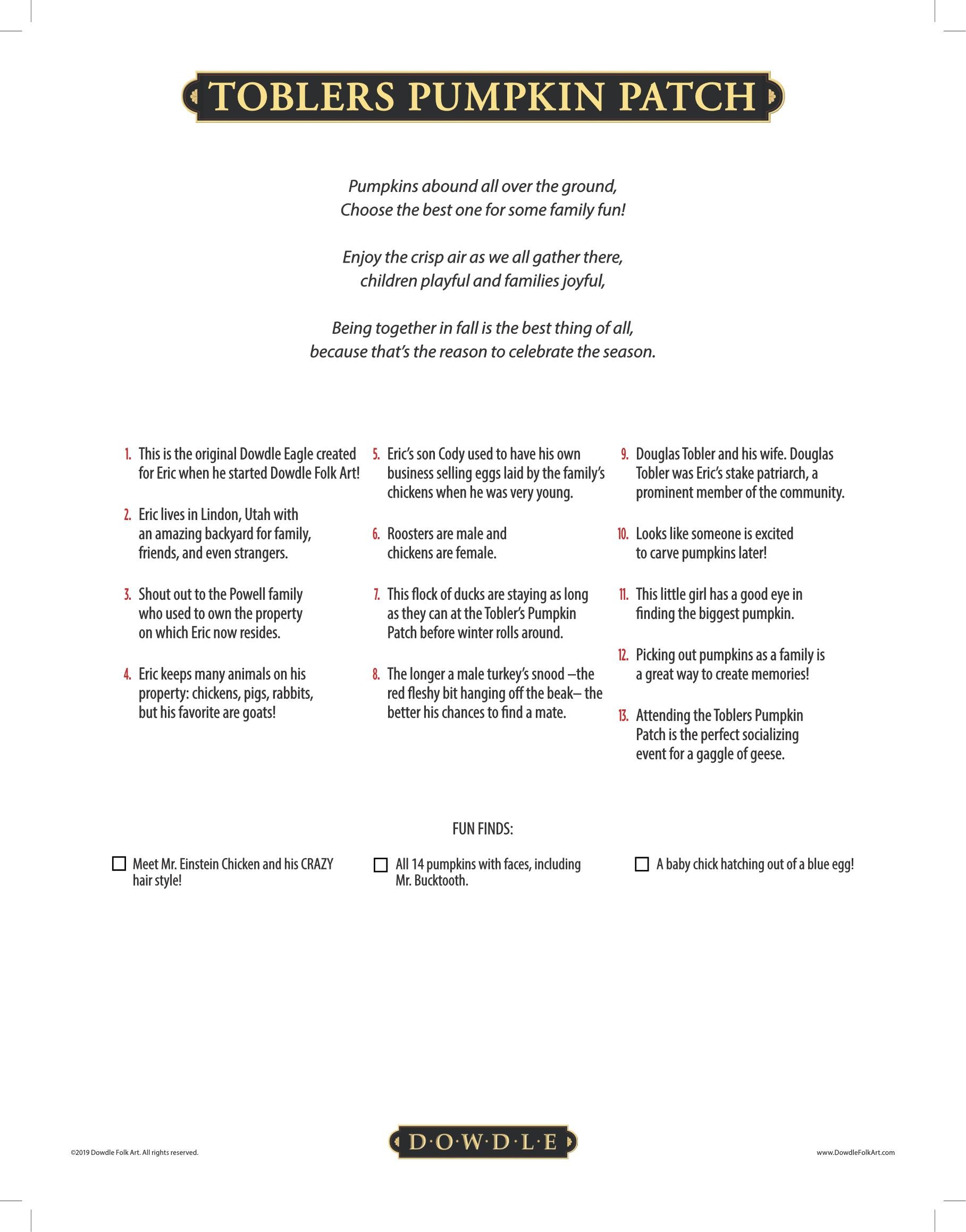 Toblers Pumpkin Patch Canvas Gallery Wrap