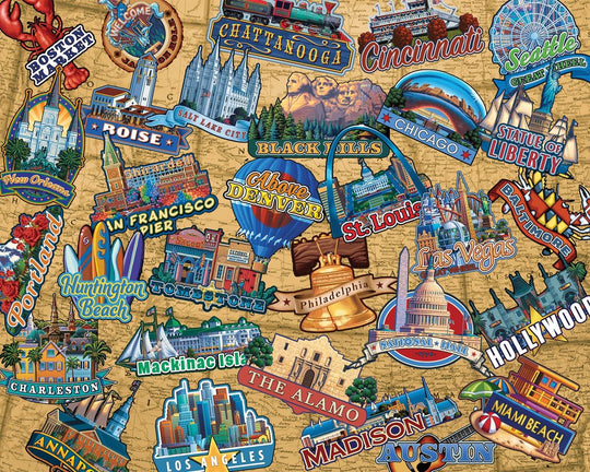 Travel America - Wooden Puzzle
