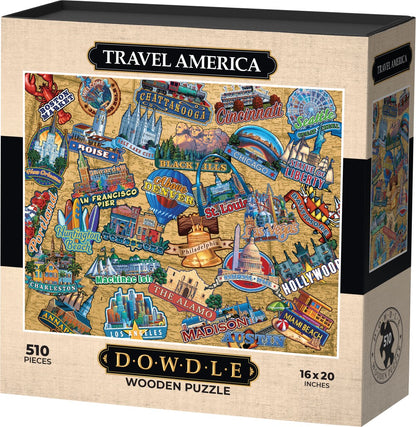 Travel America - Wooden Puzzle