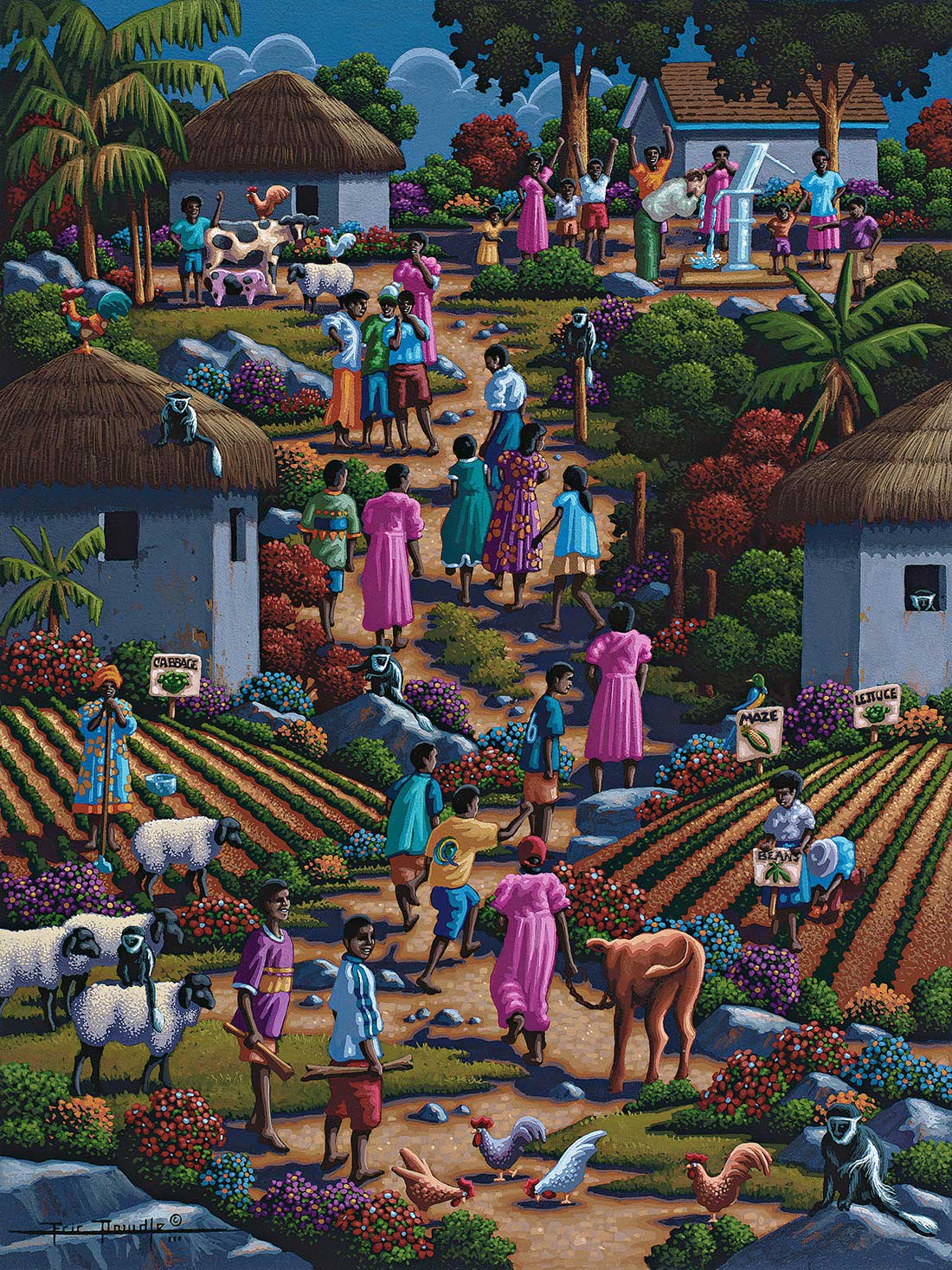 Visiting the Water Hole Fine Art