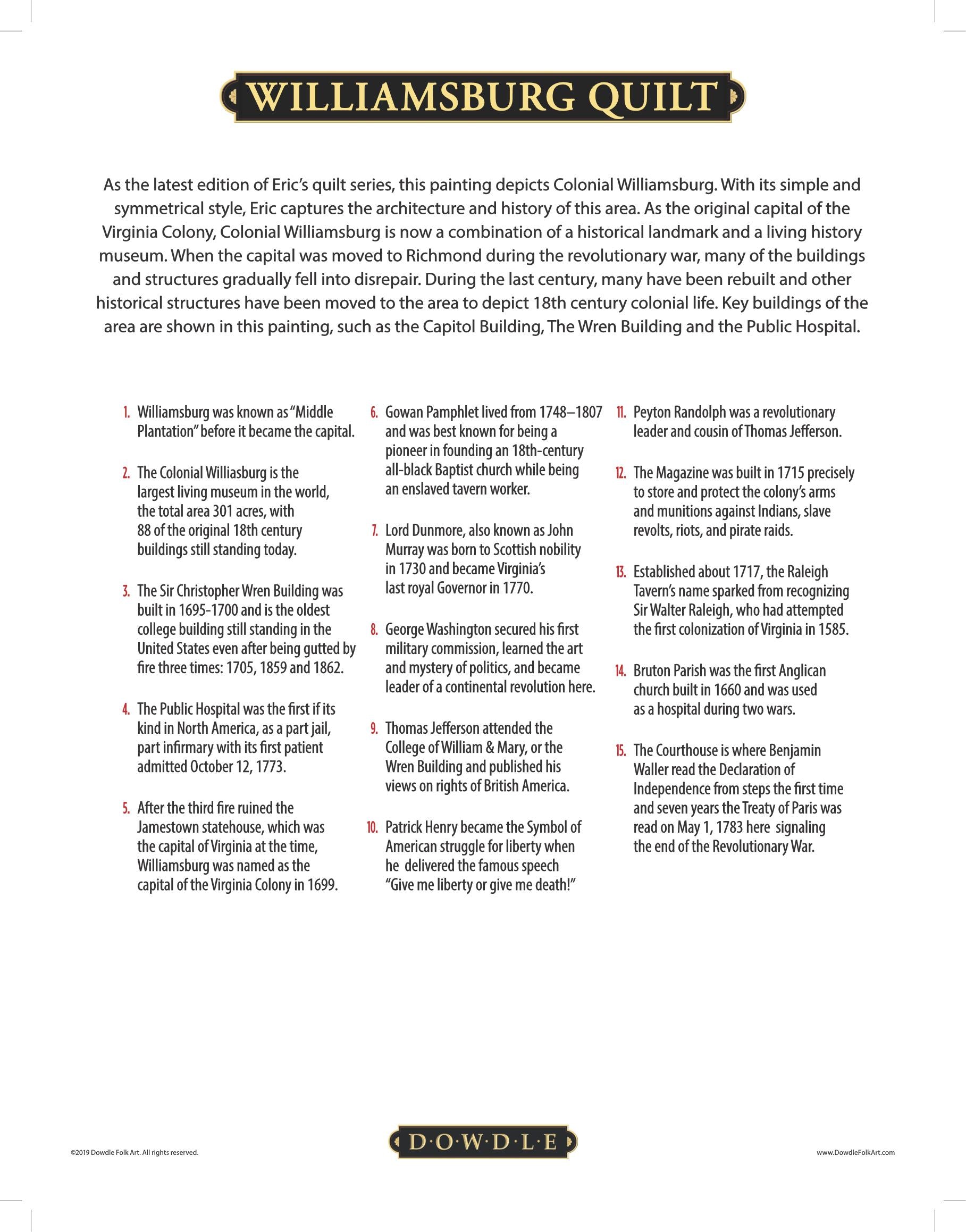 Williamsburg Quilt Canvas Gallery Wrap