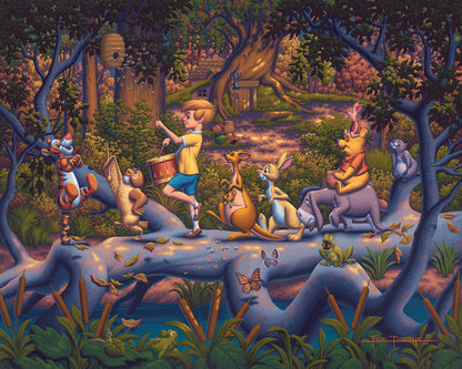 Winnie the Pooh - A Heroes Parade – 11" x 14" Gallery Wrapped Canvas