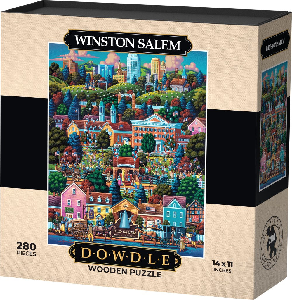 Winston-Salem - Wooden Puzzle | Dowdle Folk Art – Boardwalk Puzzles