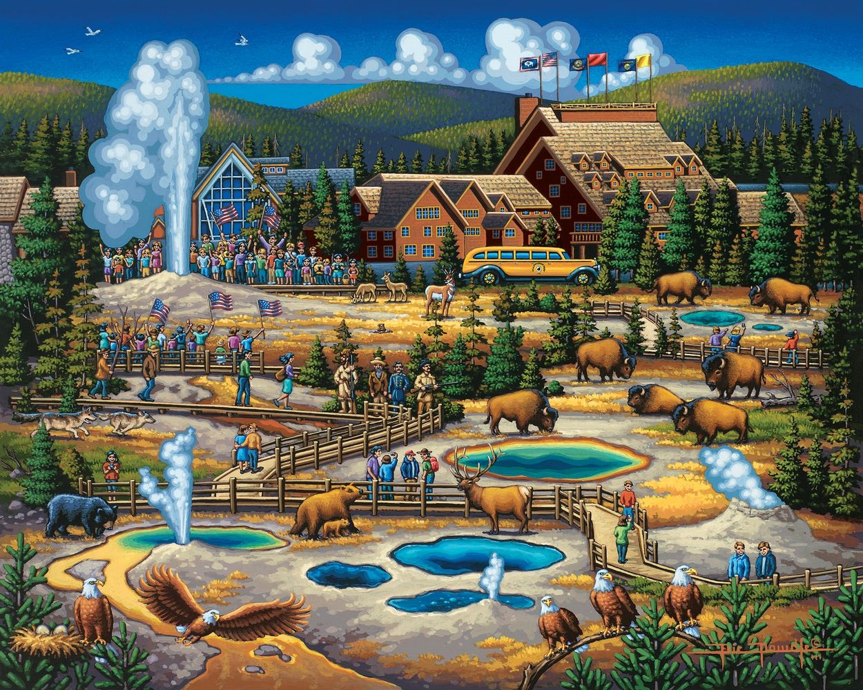 Yellowstone Old Faithful | 210 Piece Personal Puzzle