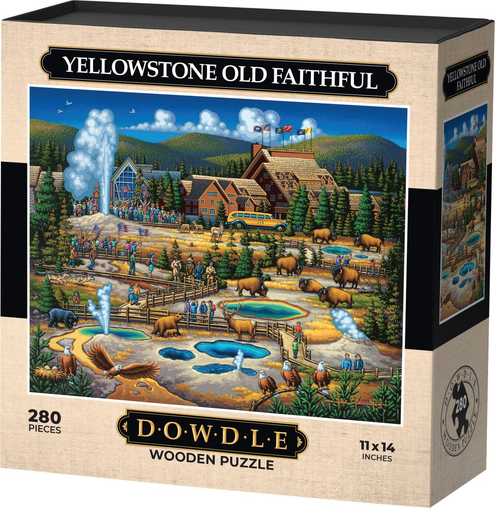 Yellowstone Old Faithful - Wooden Puzzle | Dowdle Folk Art – Boardwalk ...